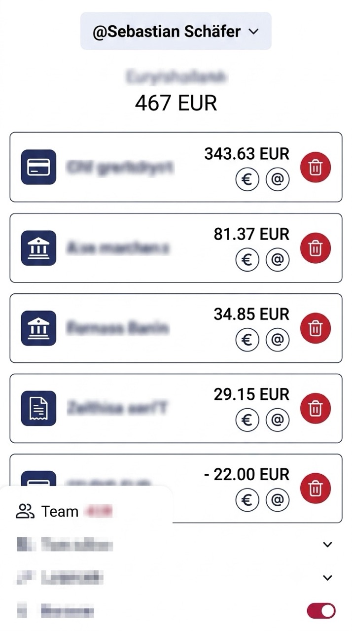 Kontostand nach zwei Tagen: 467 Euro